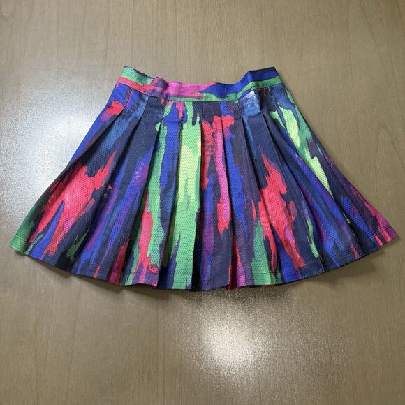 Adidas x Pharrel Williams Multicolor Camo Pleated Skirt Size Small Tennis Mini - Picture 2 of 5